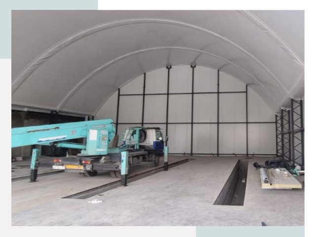 Внутреннее оснащение ангаров в Березниках